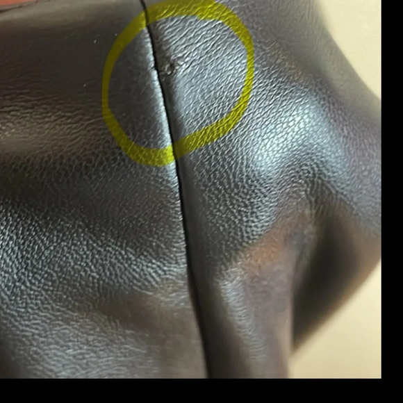 7 For All Mankind Black Vegan Leather Strapless Dress size small - Picture 7 of 7